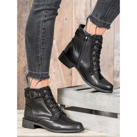 Small Swan Klasické šněrovací boty černý 2