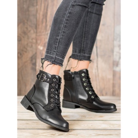 Small Swan Klasické šněrovací boty černý 1