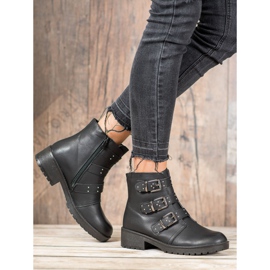 J. Star Černí dělníci se sponami černá 1