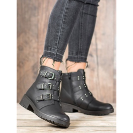 J. Star Černí dělníci se sponami černý 2