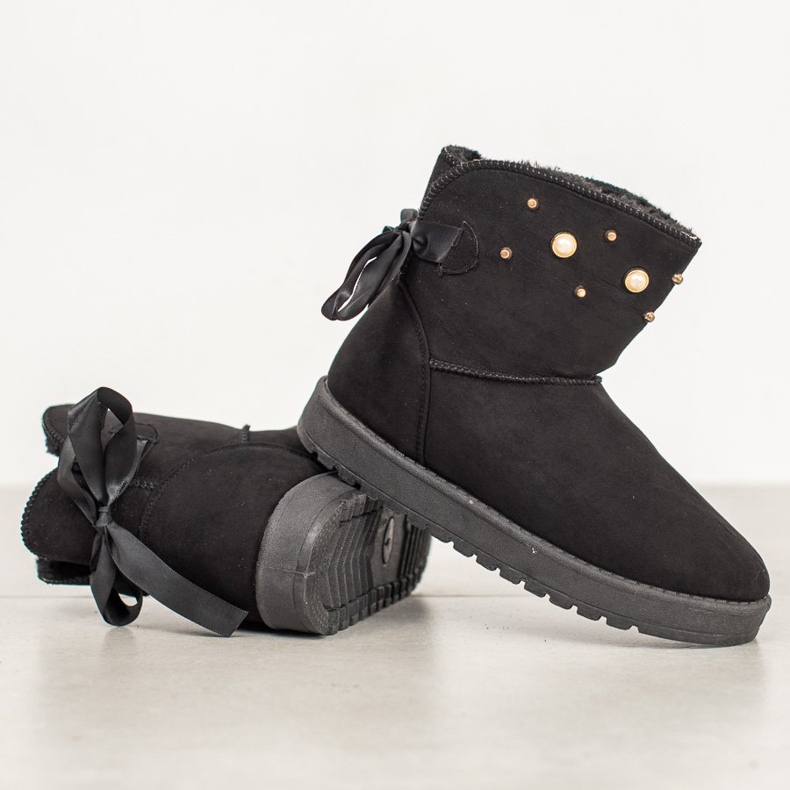 SHELOVET Mukluki s korálky černý 1