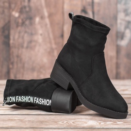 SHELOVET Módní nazouvací boty černý 1