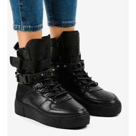 Černé ploché tenisky Y-025H černá 1