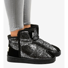 Stříbrné eskymácké boty s emu FC232-19 šedá 2