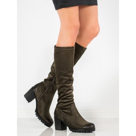 Boty na platformě VINCEZA zelený 1