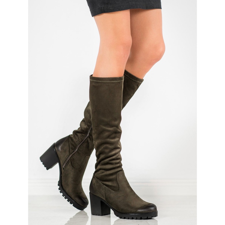 Boty na platformě VINCEZA zelená 1