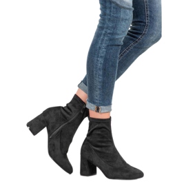 Diamantique Černé kozačky na sloupku černá 2