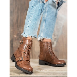 Cm Paris Šněrovací boty se sponou hnědý 2