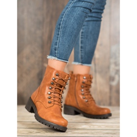 Kayla Skalní dělníci s eko kůží hnědý 2