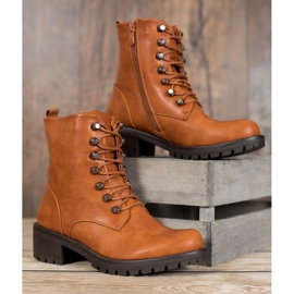 Kayla Skalní dělníci s eko kůží hnědý 1