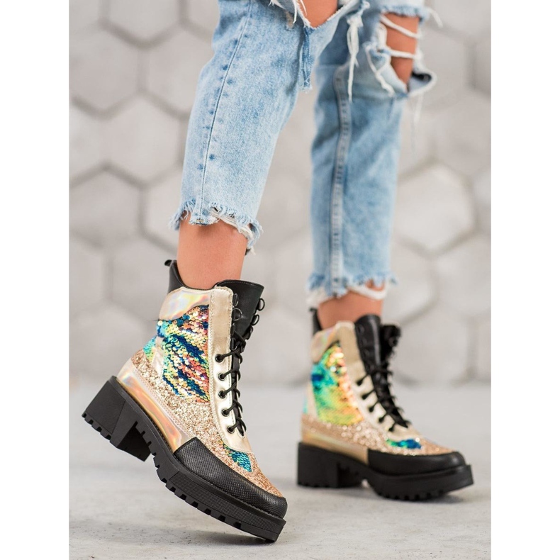 Seastar Boty Na Módní Platformě černá 1