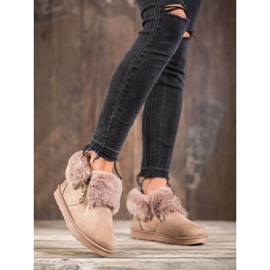 Kylie Nízký Mukluki S Kožešinou hnědý 2