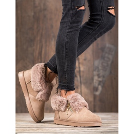 Kylie Nízký Mukluki S Kožešinou hnědý 1