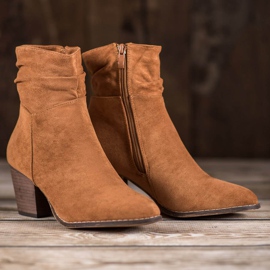 SHELOVET Neformální boty na sloupku hnědý 1