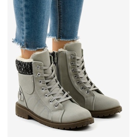 Šedá zateplená turistická obuv NR02-4 1 Šedá zateplená turistická obuv NR02-4 1