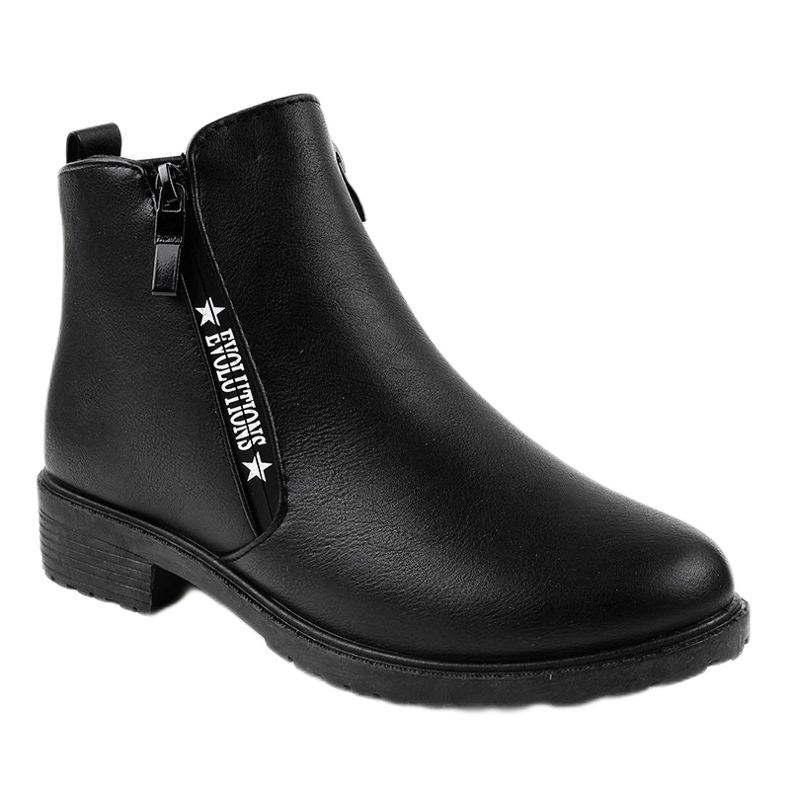 Černé dámské ploché boty XY-526 černý 1