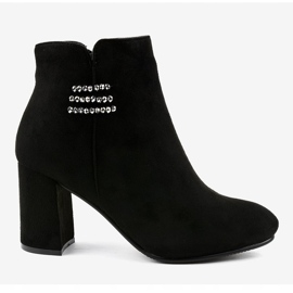 Černé izolované boty na sloupku 7505-GA černá 2 Černé izolované boty na sloupku 7505-GA černá 2