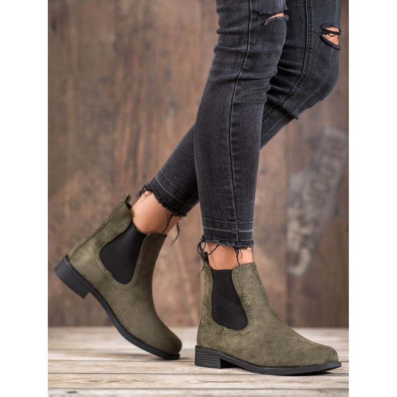 Ideal Shoes Neformální boty Chelsea zelený 2