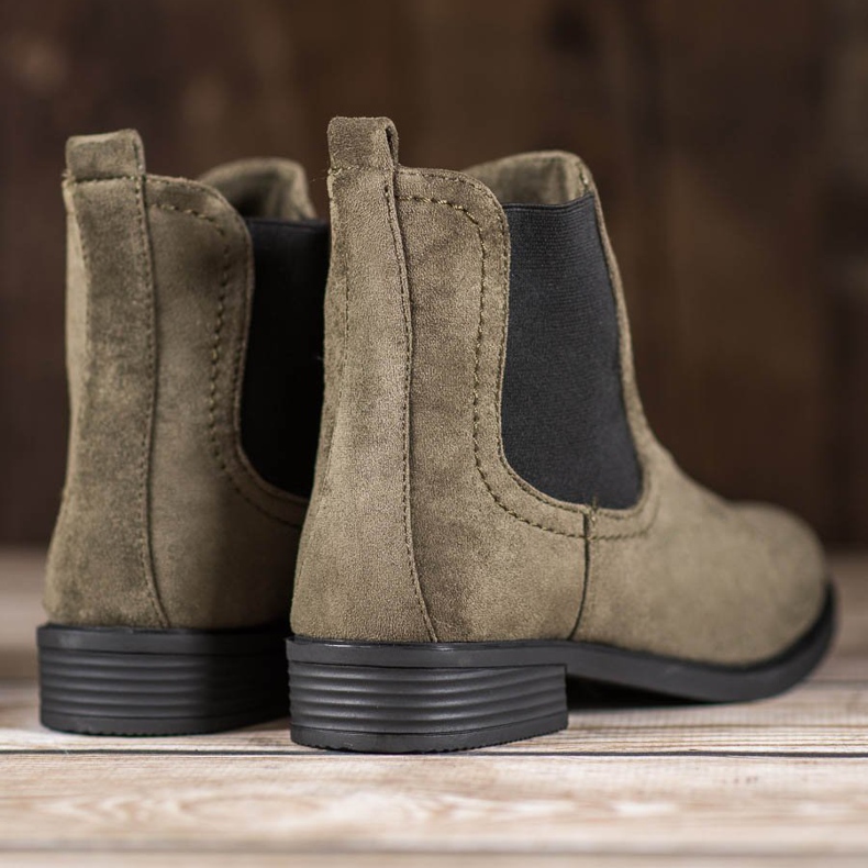 Ideal Shoes Neformální boty Chelsea zelený 1