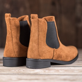 Ideal Shoes Neformální boty Chelsea hnědý 1