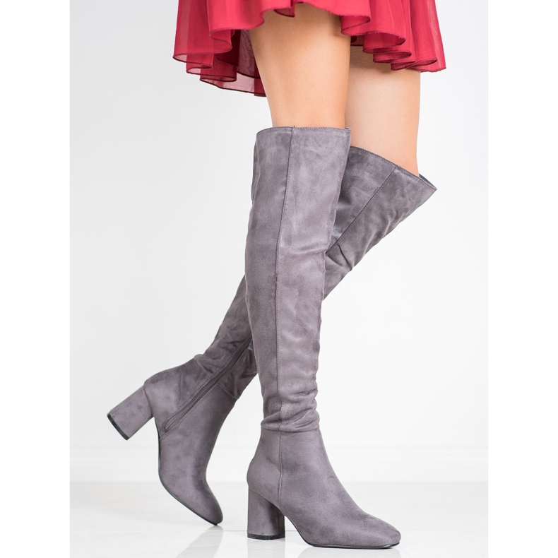 Seastar Elegantní boty na sloupku šedá 1