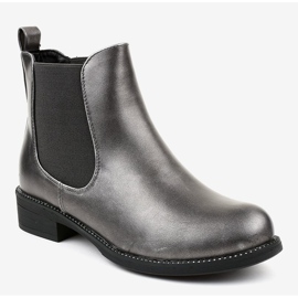 Šedé ploché kotníkové boty 7513-PA šedá 1 Šedé ploché kotníkové boty 7513-PA šedá 1