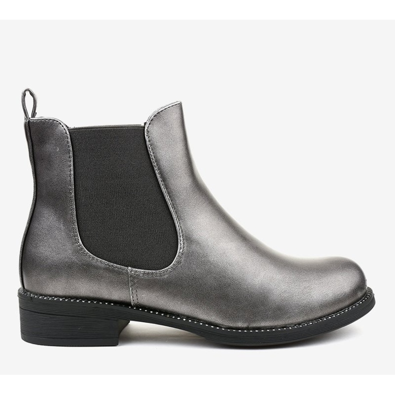 Šedé ploché kotníkové boty 7513-PA šedá 2 Šedé ploché kotníkové boty 7513-PA šedá 2