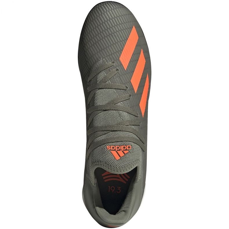 Kopačky Adidas X 19.3 Tf M EF8366 zelená šedá 1