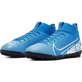 Kopačky Nike Mercurial Superfly 7 Academy Tf Jr AT8143 414 vícebarevný modrý 2