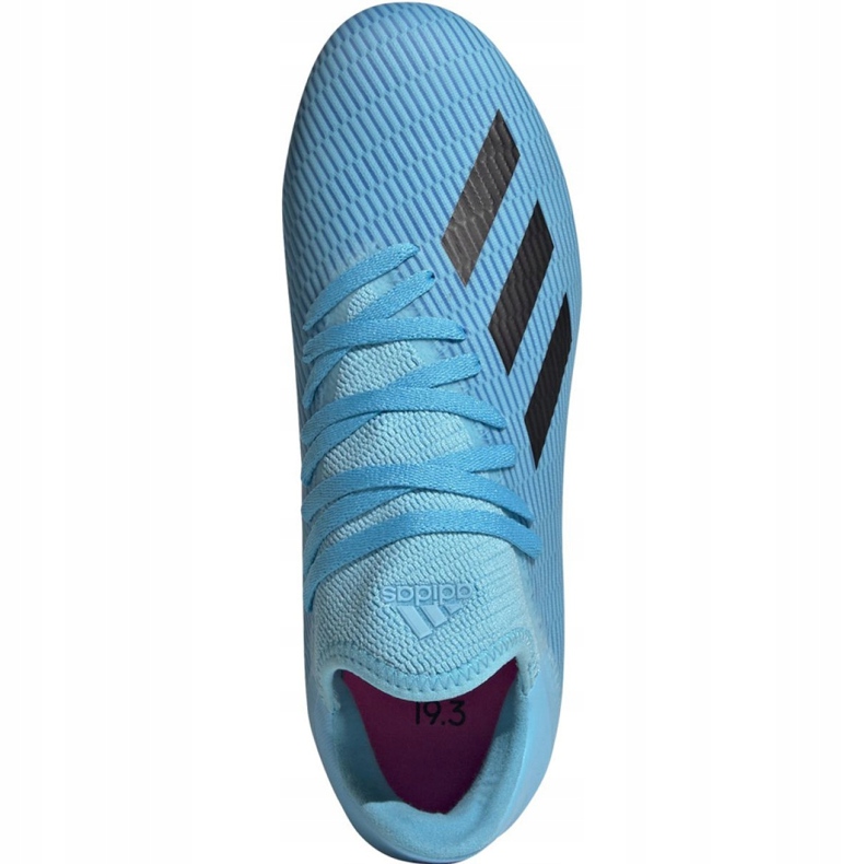 Kopačky Adidas X 19.3 Fg Jr F35366 vícebarevný modrý 2 Kopačky Adidas X 19.3 Fg Jr F35366 vícebarevný modrý 2