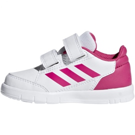 Boty adidas Altasport Cf I Jr D96846 bílý fialová 2
