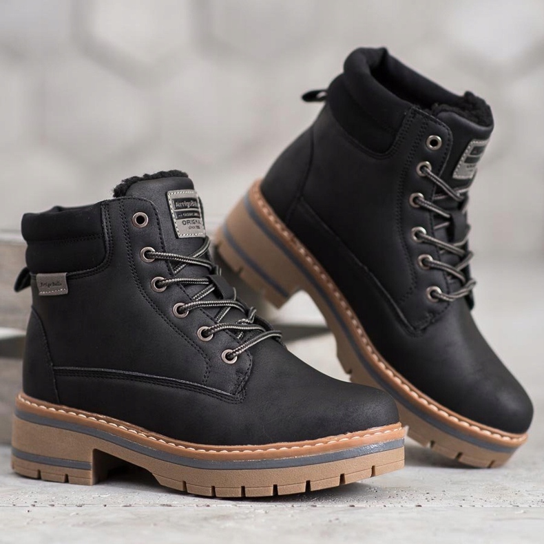 Arrigo Bello Teplé turistické boty černá 2