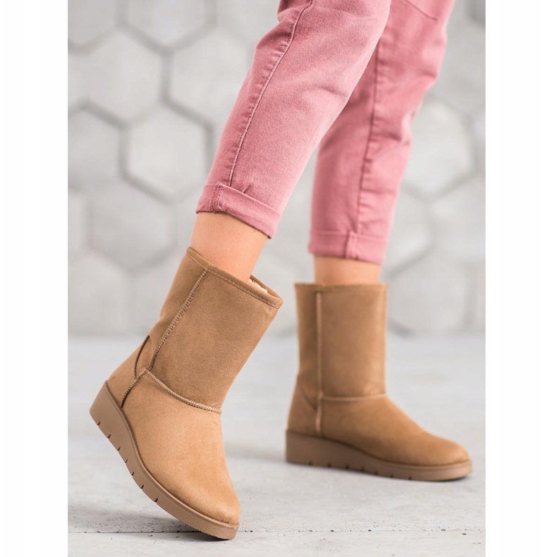 Kylie Vysoká Mukluki hnědý 1