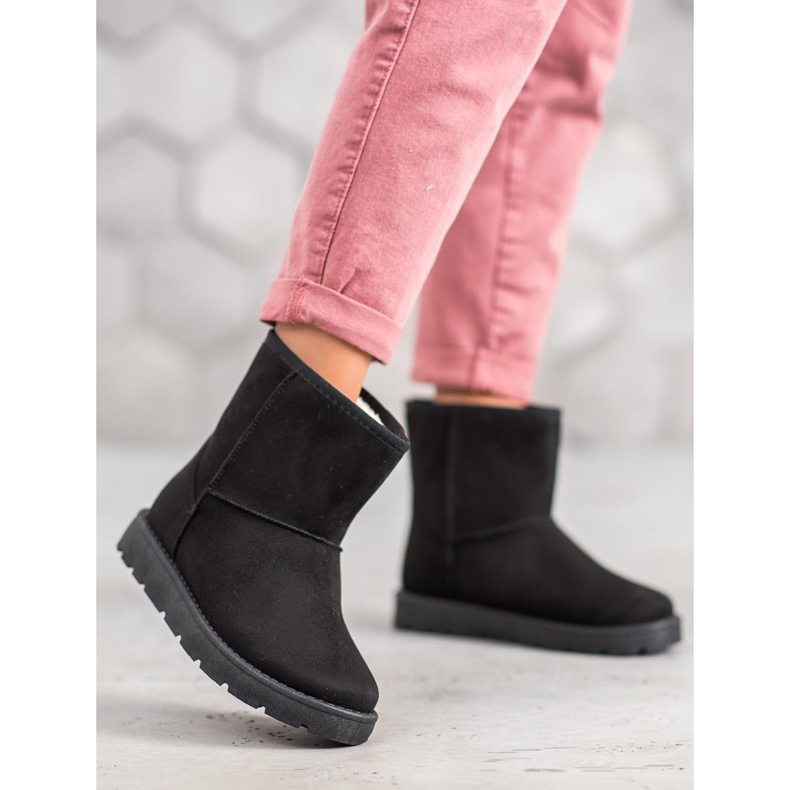 SHELOVET Černá Mukluki S Kožešinou 1