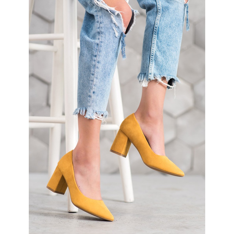 Seastar Elegantní lodičky žlutá 1