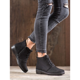 CABIN Pohodlné kozačky černý 1