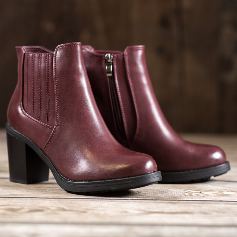 Comer Boty z ekokůže červené 1