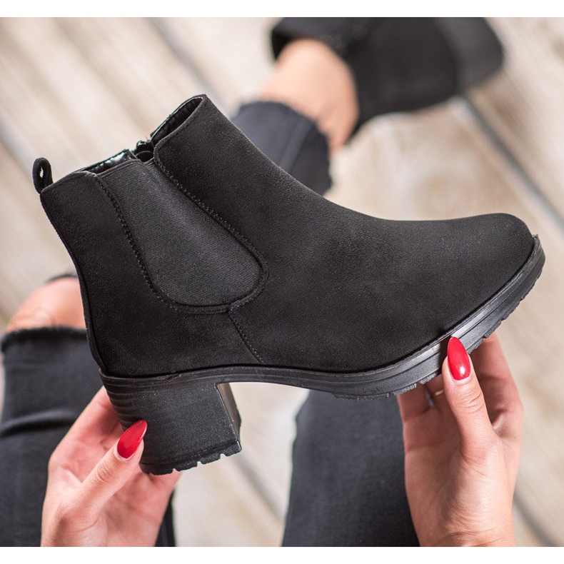 CABIN Klasické kozačky černá 2