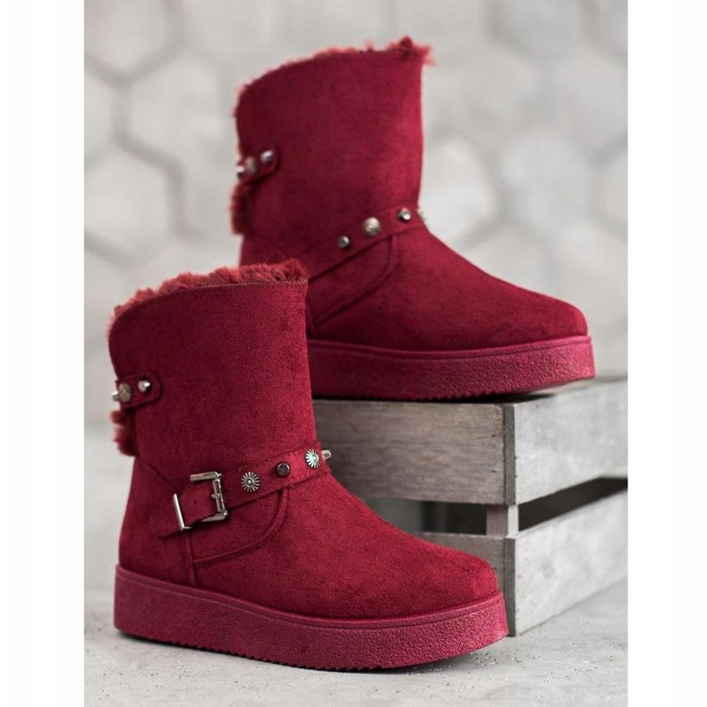 SHELOVET Mukluki s tryskami červené 2 SHELOVET Mukluki s tryskami červené 2