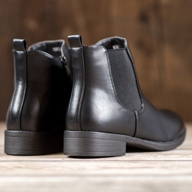 SHELOVET Klasické kozačky na zip černý 1