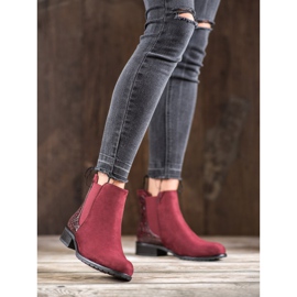 Erynn Maroon Jodhpur boty Snake Print červený 1