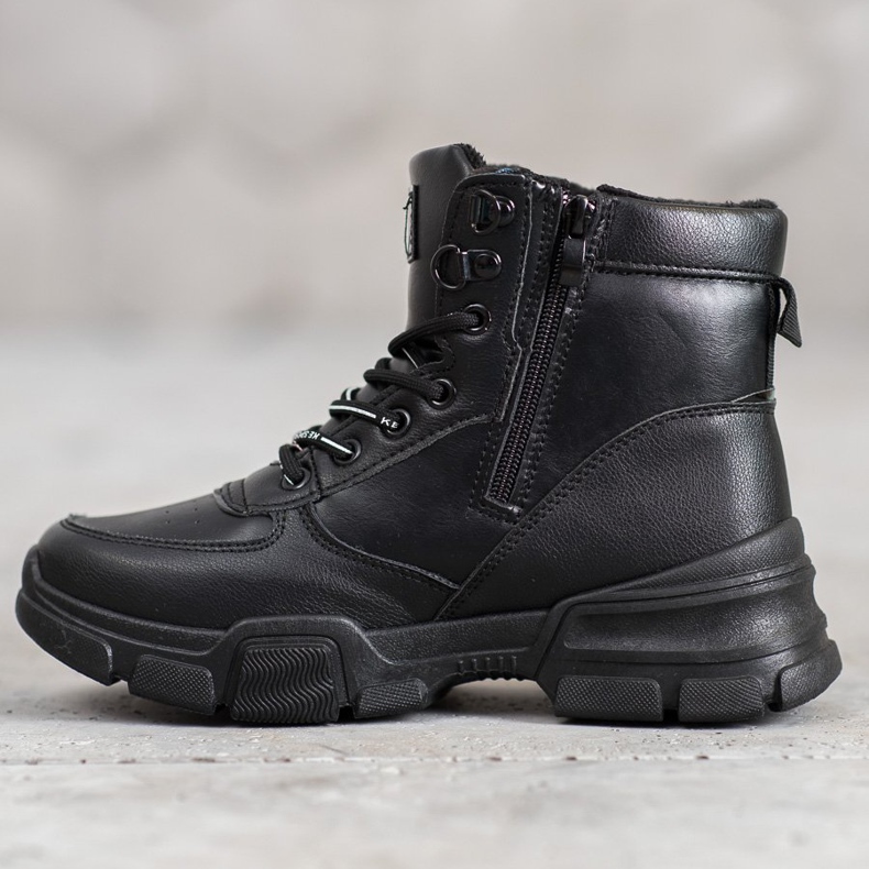 SHELOVET Boty Na Módní Platformě černý 2