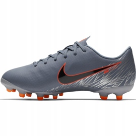 Kopačky Nike Mercurial Vapor 12 Academy Mg Jr AH7347 408 vícebarevný šedá 1