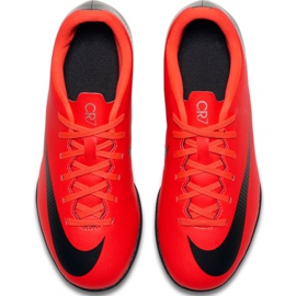 Kopačky Nike Mercurial Vapor X 12 Club Gs CR7 Tf Jr AJ3106 600 vícebarevný červený 2