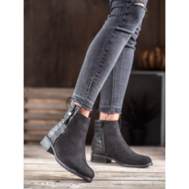 Erynn Boty s ozdobným zipem černý 1