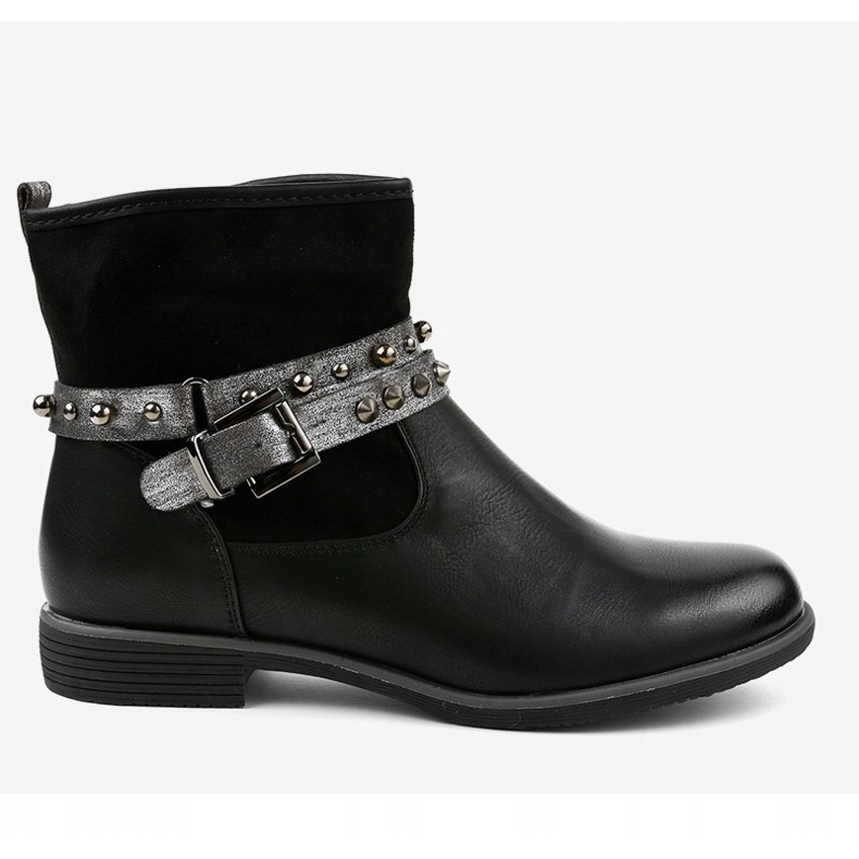 Černé ploché izolované boty 1049-PA černá 2