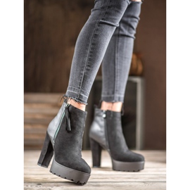 Weide Teplé boty na platformě černá 1