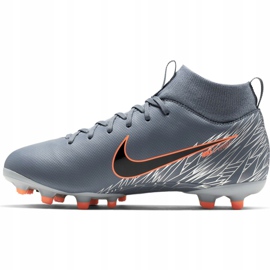 Kopačky Nike Mercurial Superfly 6 Academy Mg Jr AH7337 408 vícebarevný šedá 1