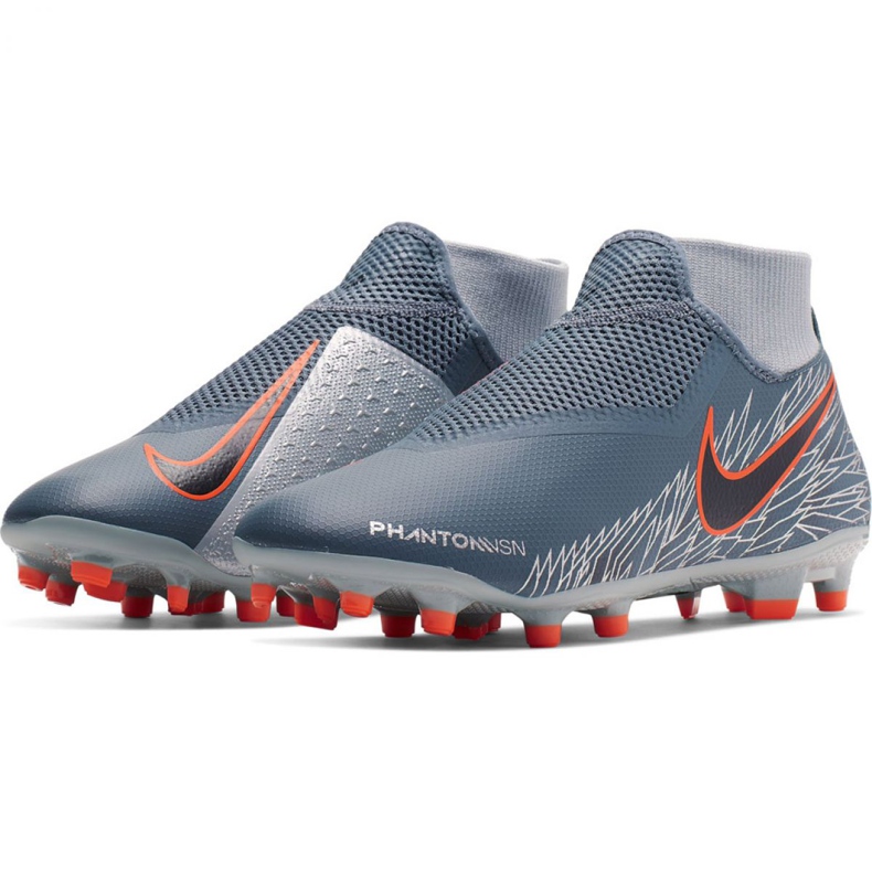 Kopačky Nike Phantom Vsn Academy Df FG / MG M AO3258 408 vícebarevný šedá 2