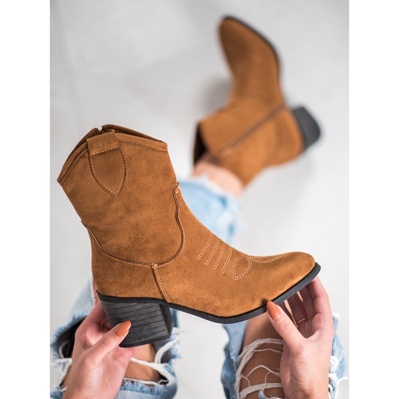 Super Mode Hnědé kovbojky hnědý 1